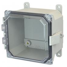 Allied Moulded Products AMU664CCNL - 6X6X4 UL ENCL CLEAR HNG NL CVR FEET