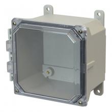 Allied Moulded Products AMU664CC - 6X6X4 UL ENCL CLEAR SCR CVR FEET