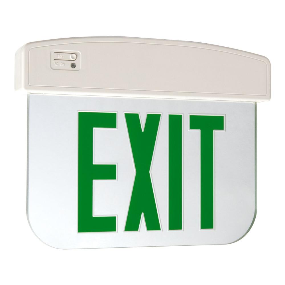 EDGE-LIT,2F,GREEN,WHT,BATTERY