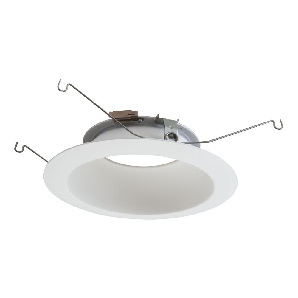 6IN LED DOWNLIGHT TRIM, MATTE WHITE REFL