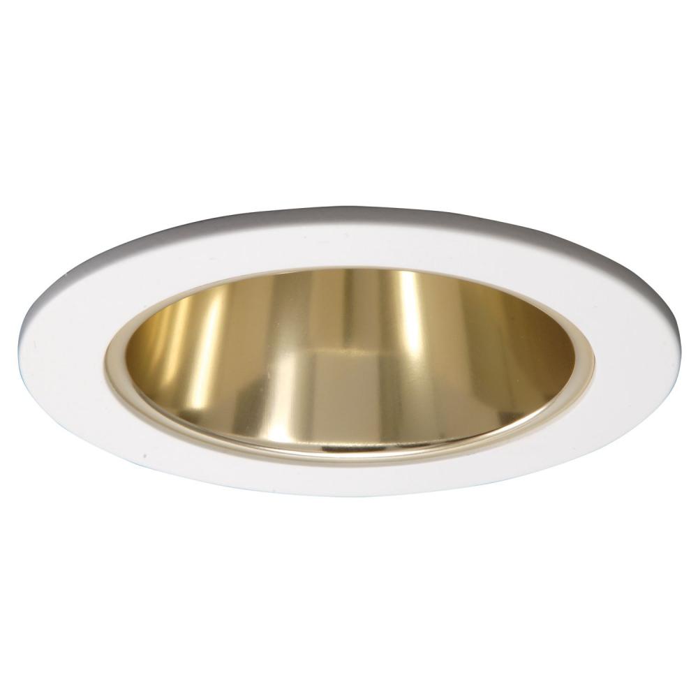 4&#34; TRIM REFL CN WH TRM W/ RES GOLD REFL