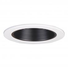 Cooper Lighting Solutions 953P - 4" BLACK ROLLED METAL BAFFLE, WHITE TRIM