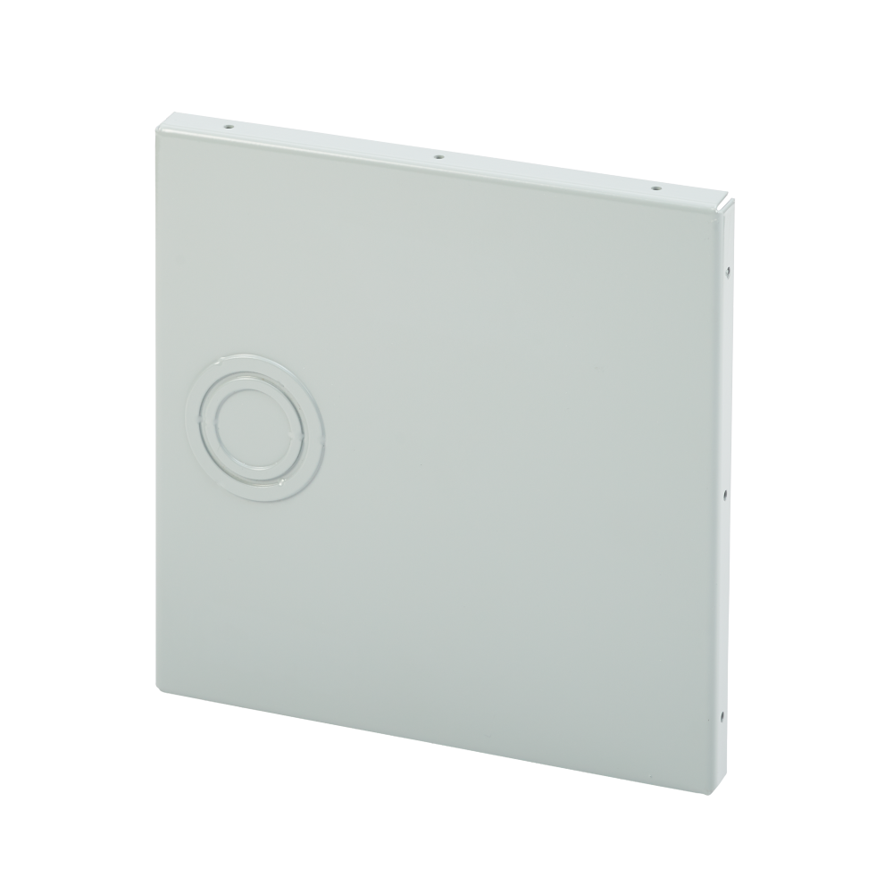 Closure plate with knock-outs