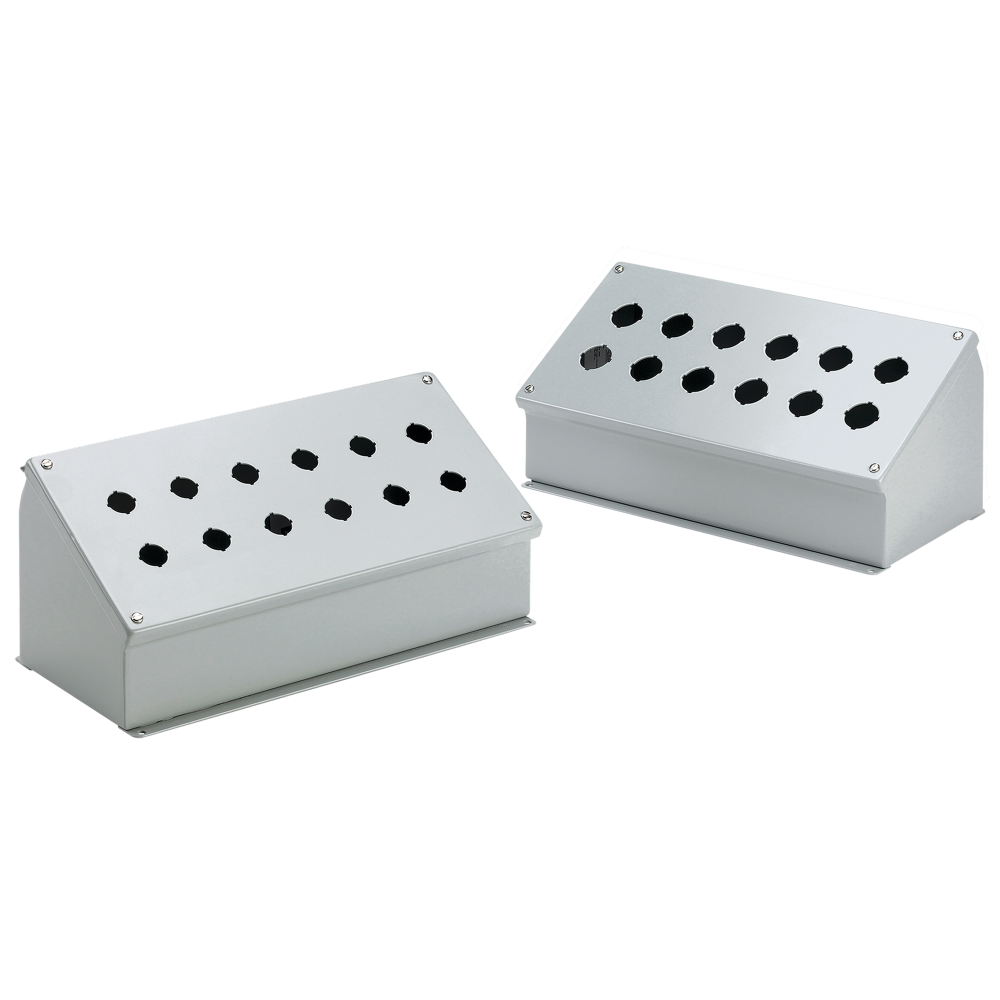 PB encl, slope front, 22.5mm