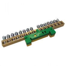 nVent 568680 - Earthing & Neutral Bar on Clip EB15GYSUP