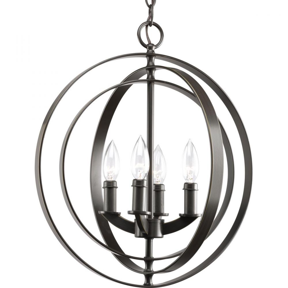 P3827-20 4-60W CAND SPHERE FOYER LANT