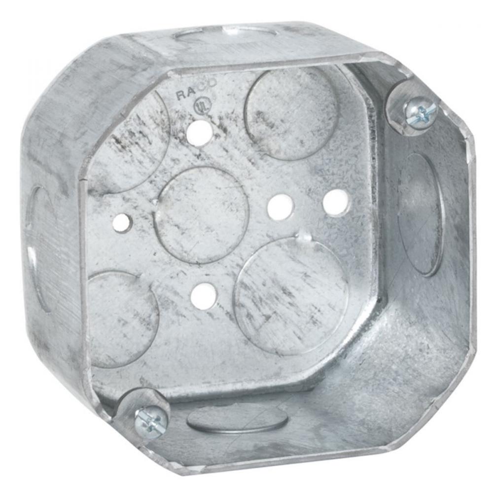 4 OCTAGON BOX 2-1/8 DEEP 1/2-3/4 KO