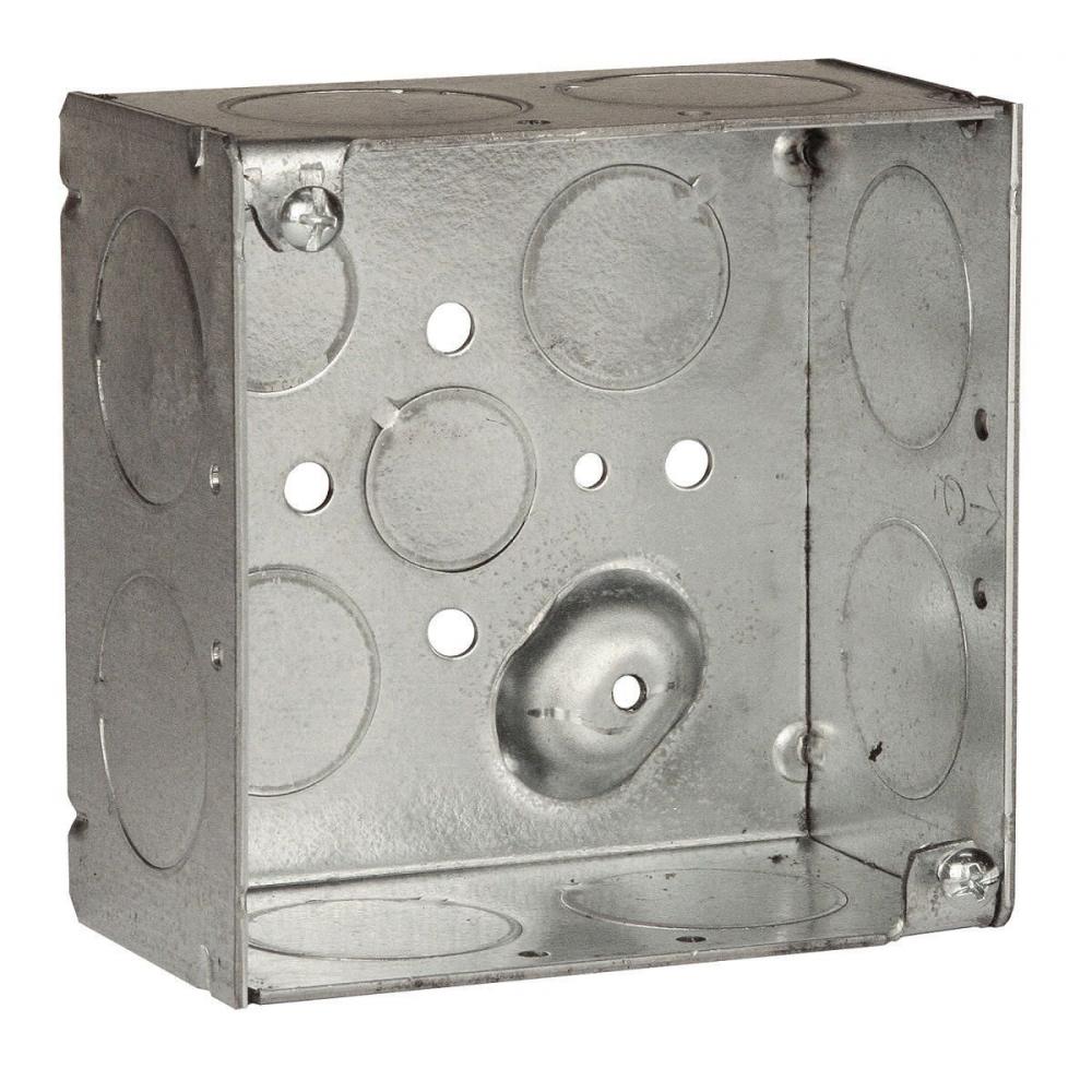 4SQ BX WELDED 2-1/8DP 1/2-3/4-1 KO BARCD