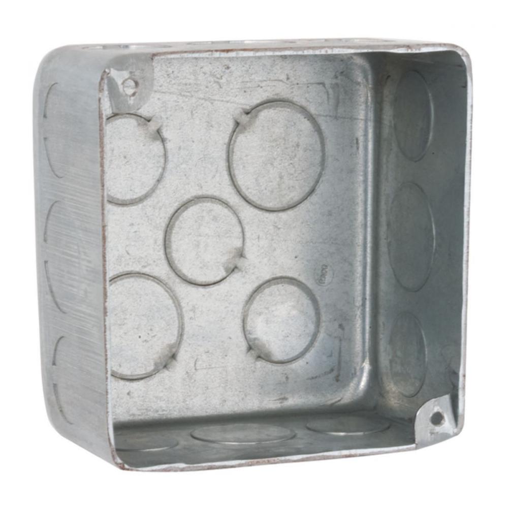 4SQ PLENUM BOX 2-1/8 DEEP 1/2-3/4 KO