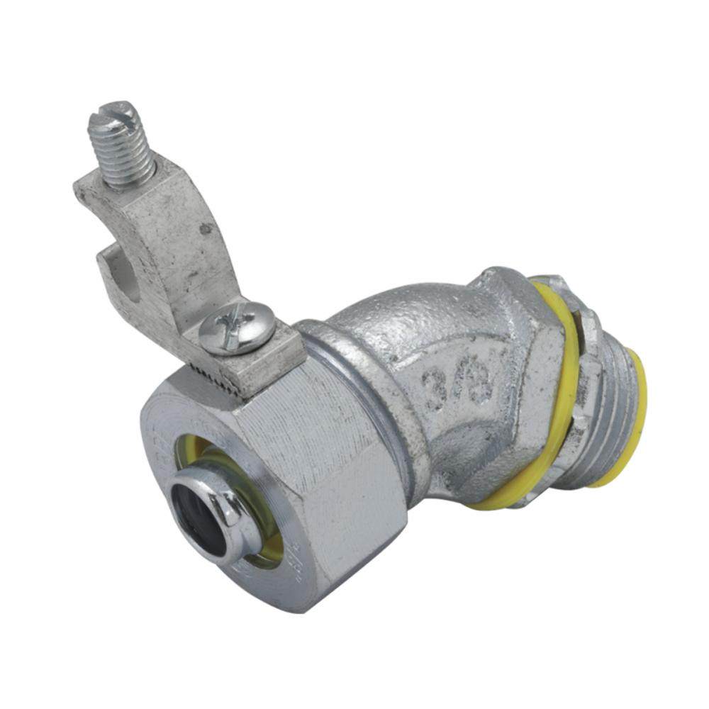 LIQUIDTIGHT CONN W/GRND LUG 45 1-1/2 IN