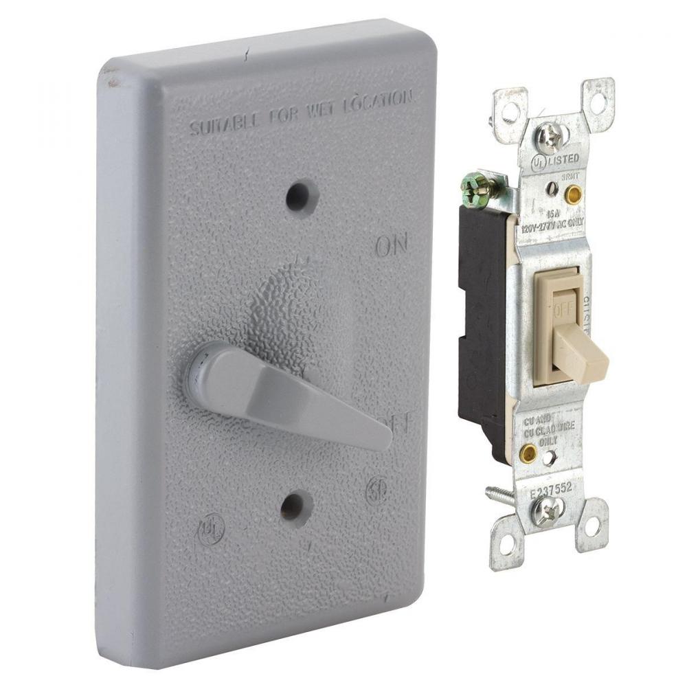 1G VERT WP COVER TOGGLE SP 15A GRY