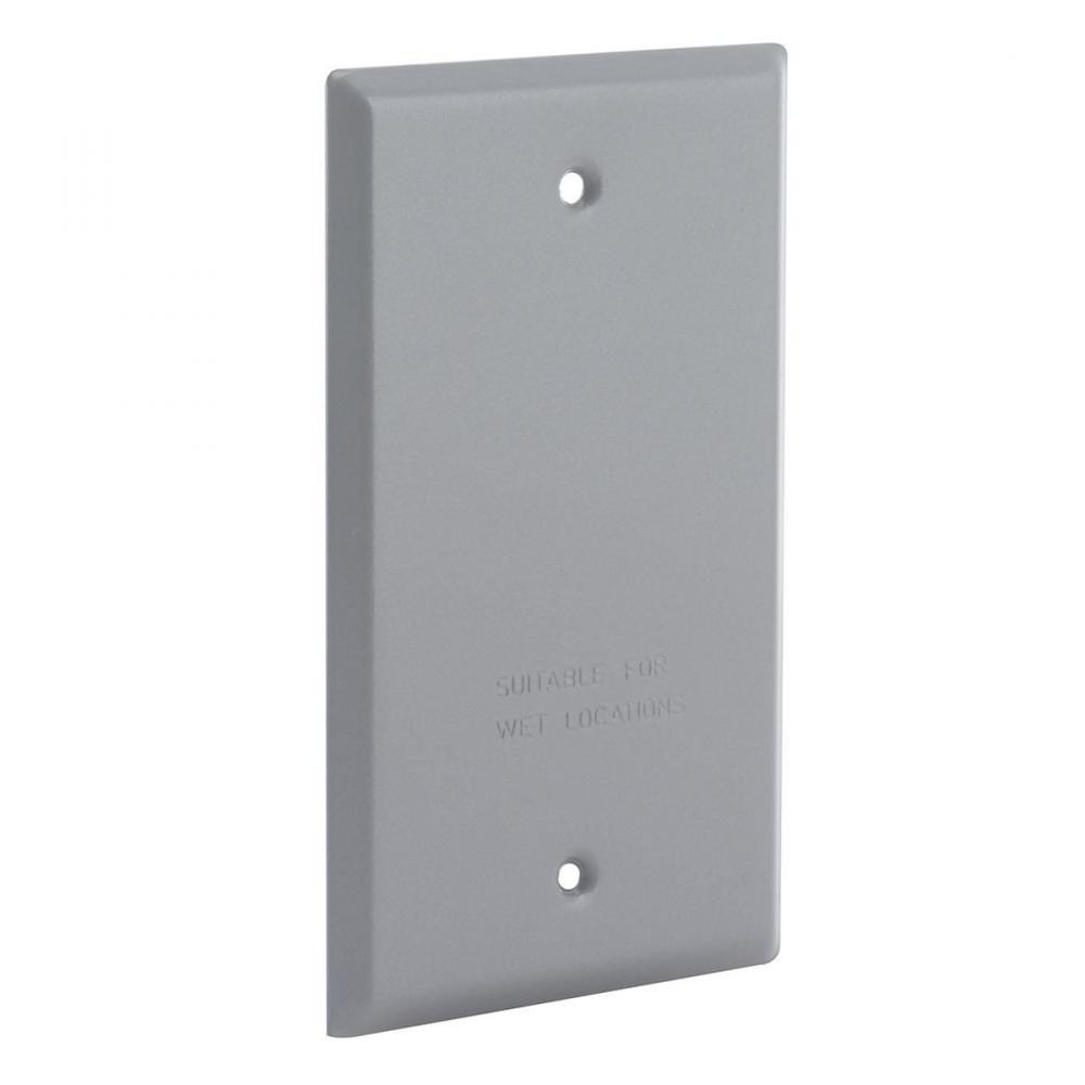 1G VERT/HORIZ WP COVER BLANK - GRAY