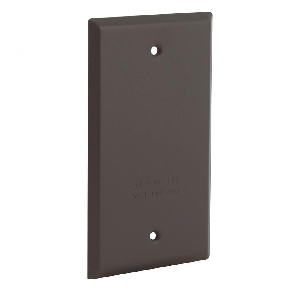 1G VERT/HORIZ WP COVER BLANK - BRONZE
