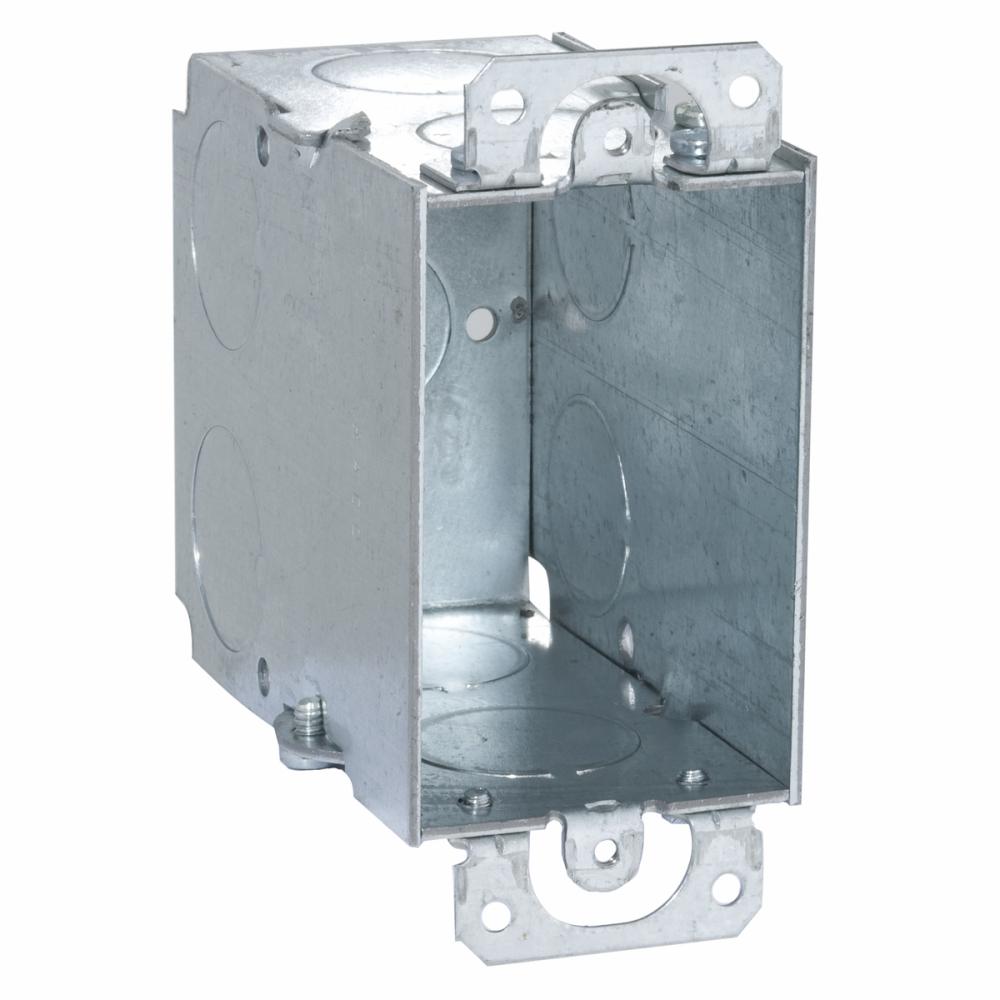 3-1/2 DP SW BOX PLASTER EARS 1/2-3/4 KO