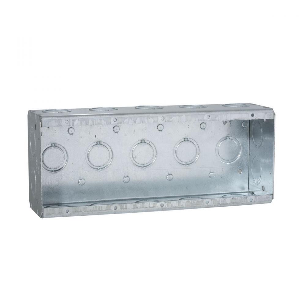 5-GANG MASONRY BOX 2-1/2 DEEP 1/2-3/4 KO