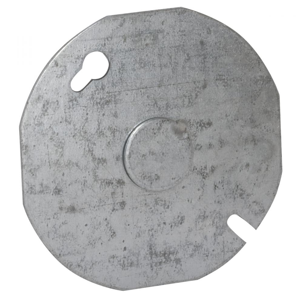 3-1/2 ROUND COVER BLANK 1/2 KO IN CENTER