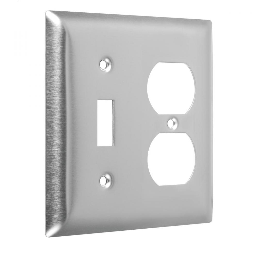 2G STANDARD TOGGLE/DUPLEX STAINLESS STL
