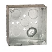 Raco-Taymac-Bell, a Hubbell affiliate 8231 - 4SQ BOX WELDED 2-1/8DP 1/2-3/4 KO BARCD
