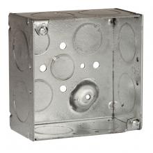 Raco-Taymac-Bell, a Hubbell affiliate 8233 - 4SQ BX WELDED 2-1/8DP 1/2-3/4-1 KO BARCD