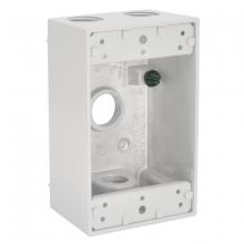 Raco-Taymac-Bell, a Hubbell affiliate 5321-1 - 1G WP BOX (4) 1/2 IN. OUTLETS - WHITE