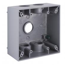 Raco-Taymac-Bell, a Hubbell affiliate 5345-0 - 2G WP BOX (5) 3/4 IN. OUTLETS - GRAY