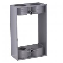 Raco-Taymac-Bell, a Hubbell affiliate 5403-0 - 1G WP EXT ADAPT (2) 3/4 IN. OUTLETS  GRY