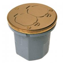 Raco-Taymac-Bell, a Hubbell affiliate 6224 - CAST IRON FLR BX ASSBLY  BRASS DUPLX CVR