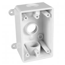 Raco-Taymac-Bell, a Hubbell affiliate PSB37550WH - 1G WP NM BOX (3) 1/2 OR 3/4 IN. OUTL WHT