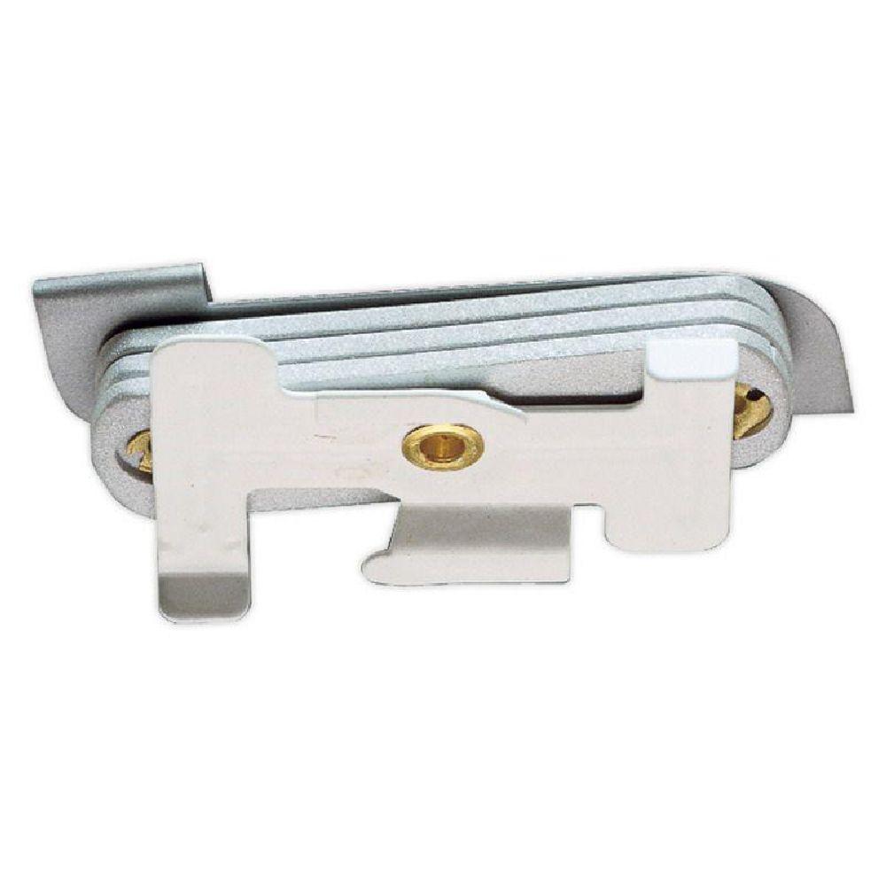 B/A TRACK, REGR GRID MTG CLIP, WH, 9PK