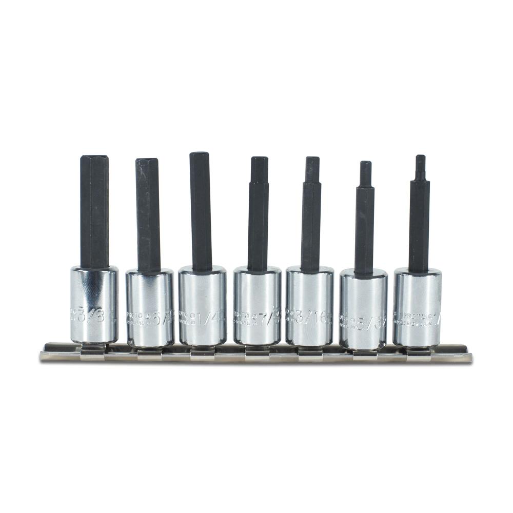 Hex Bit Set  7 Pieces 3/8 IN WT: 0.88 LB
