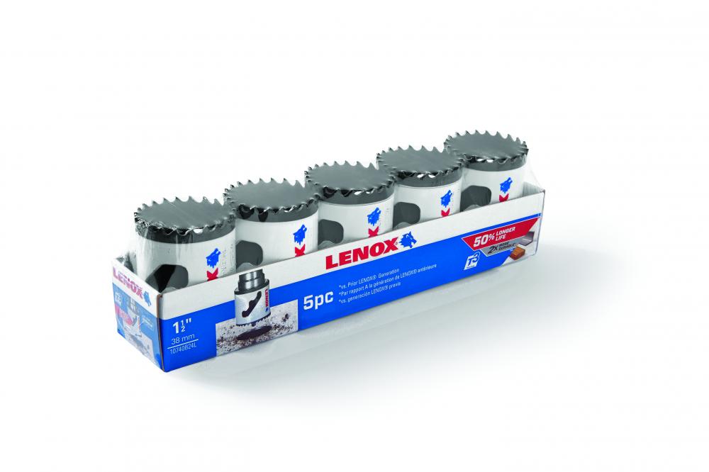 HOLESAW T2 B24L 1 1/2 38MM 5/PK