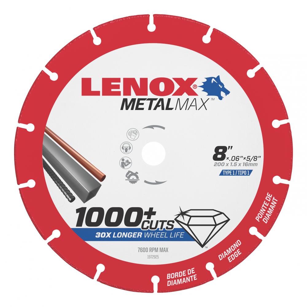 LENOX DIAM CUTOFF WHEEL CS 8&#34; X 5/8&#34;