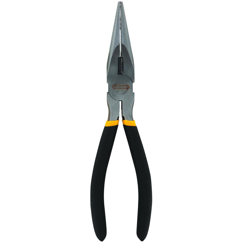 STANLEY BASIC LONG NOSE CUTTING PLIER 8&#34;