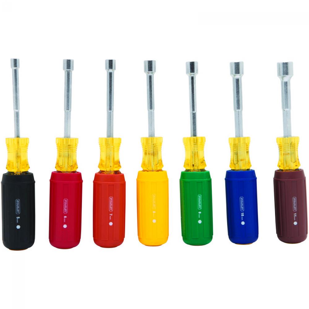 VINYL GRIP NUT DRIVER MM SET - 7 PIECE