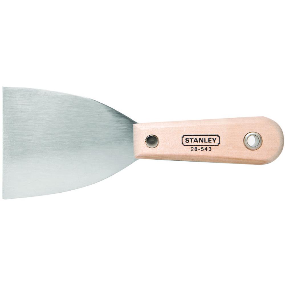 WOOD HANDLE STIFF SCRAPER KNIFE - 3&#34;