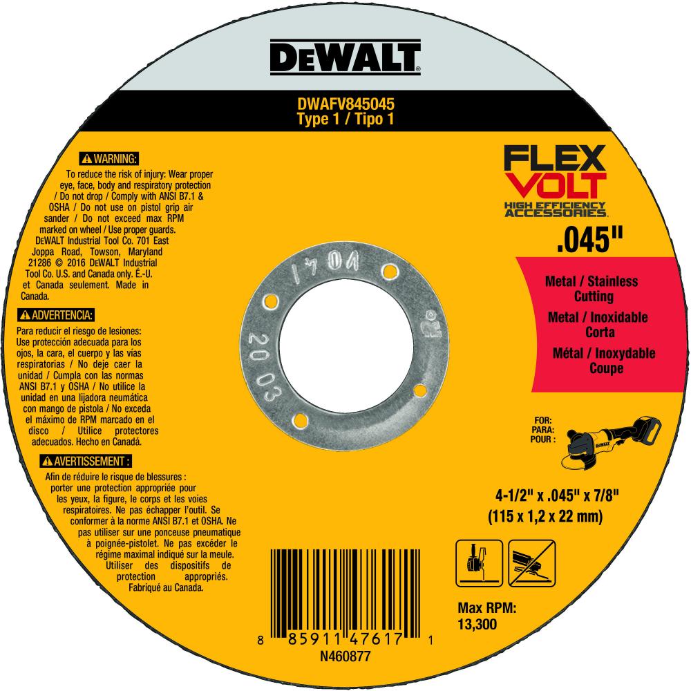 4-1/2inx.045inx7/8in T1 FLEXVOLT Wheel