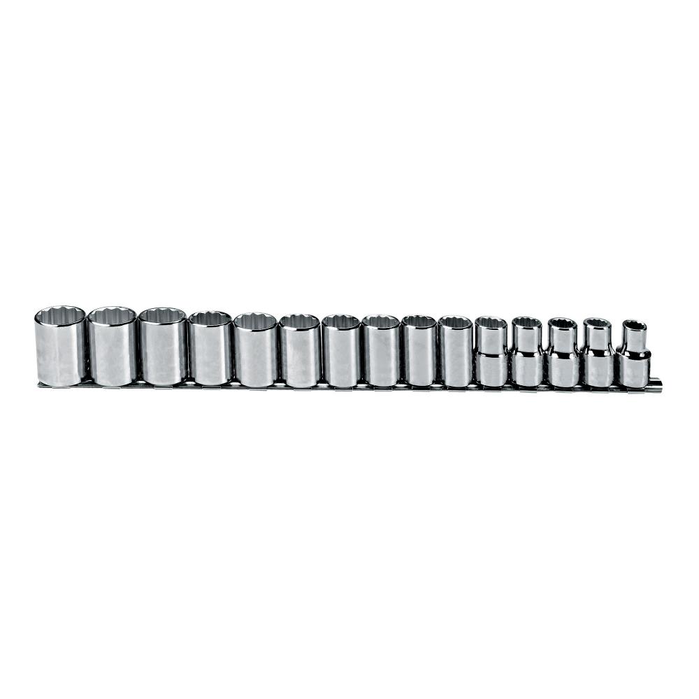 Socket Set Metric 15PC 1/2in 12 Points