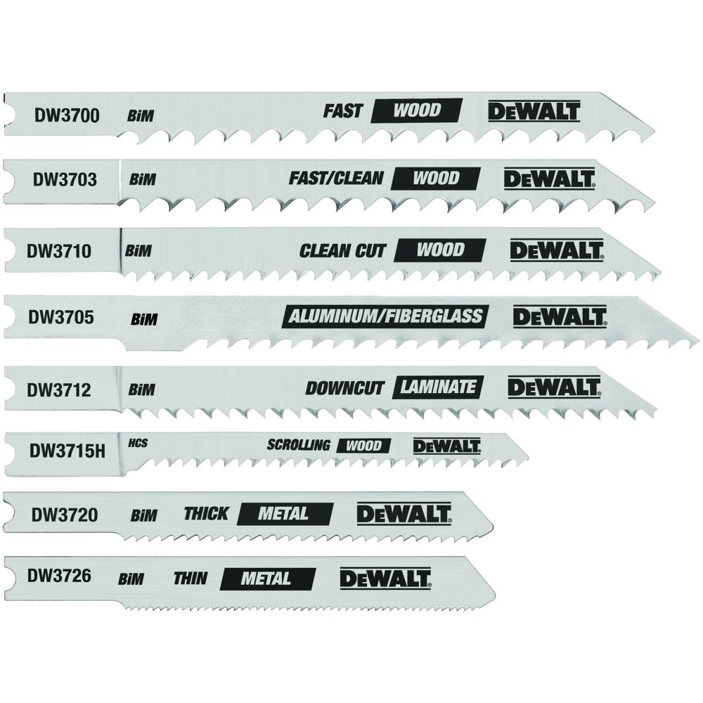 8 piece U-Shank Jig Saw Blade Set