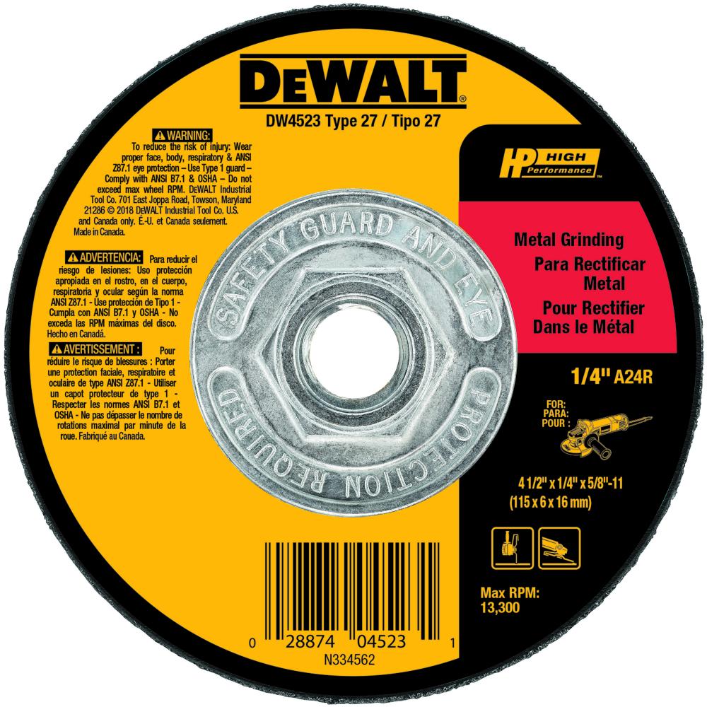 HP-MTL Grinding Wheel 4-1/2in x 1/4in