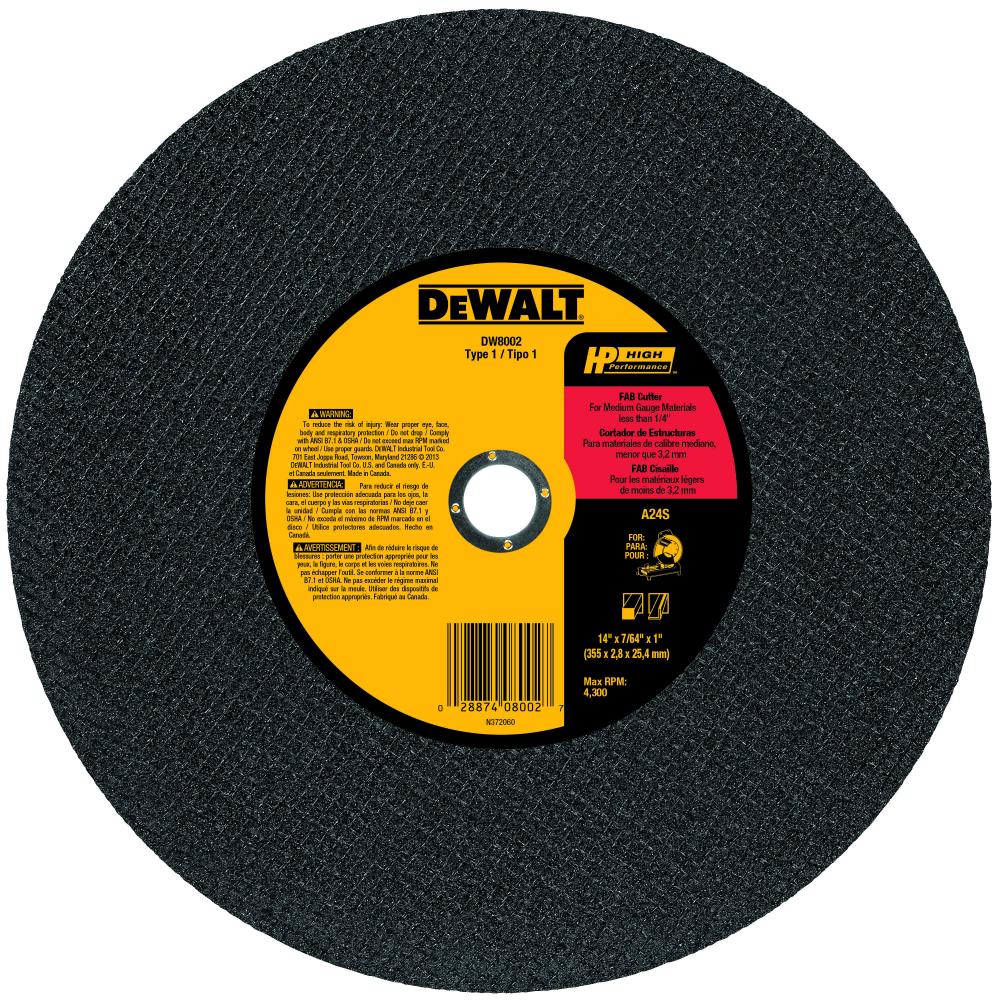 14inx7/64inx1in Fabrication Cut Wheel
