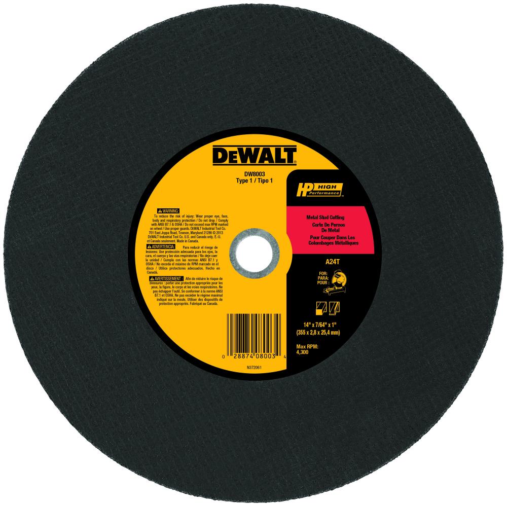 14in x 7/64in x 1in Stud Cutting Wheel