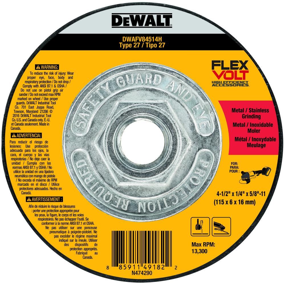 4-1/2inx1/4inx5/8in-11 T27FLEXVOLT Wheel