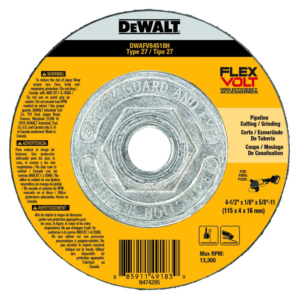 4.5inx1/8inx5/8in-11 T27 FLEXVOLT Wheel