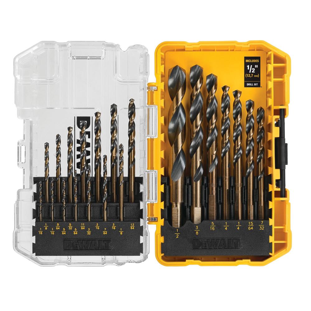 21 PC BLACK AND GOLD DRILL BIT SET.