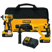 Stanley Black & Decker DCK233P2 - 20 V MAX XR Rotary Hammer/Impact Driver