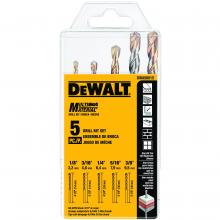 Stanley Black & Decker DWA56015 - 5 pc Set (1/4", 3/16", 1/8", 5/16, 3